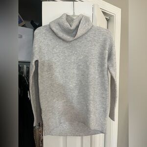 LOFT Gray Cowl Neck Sweater
